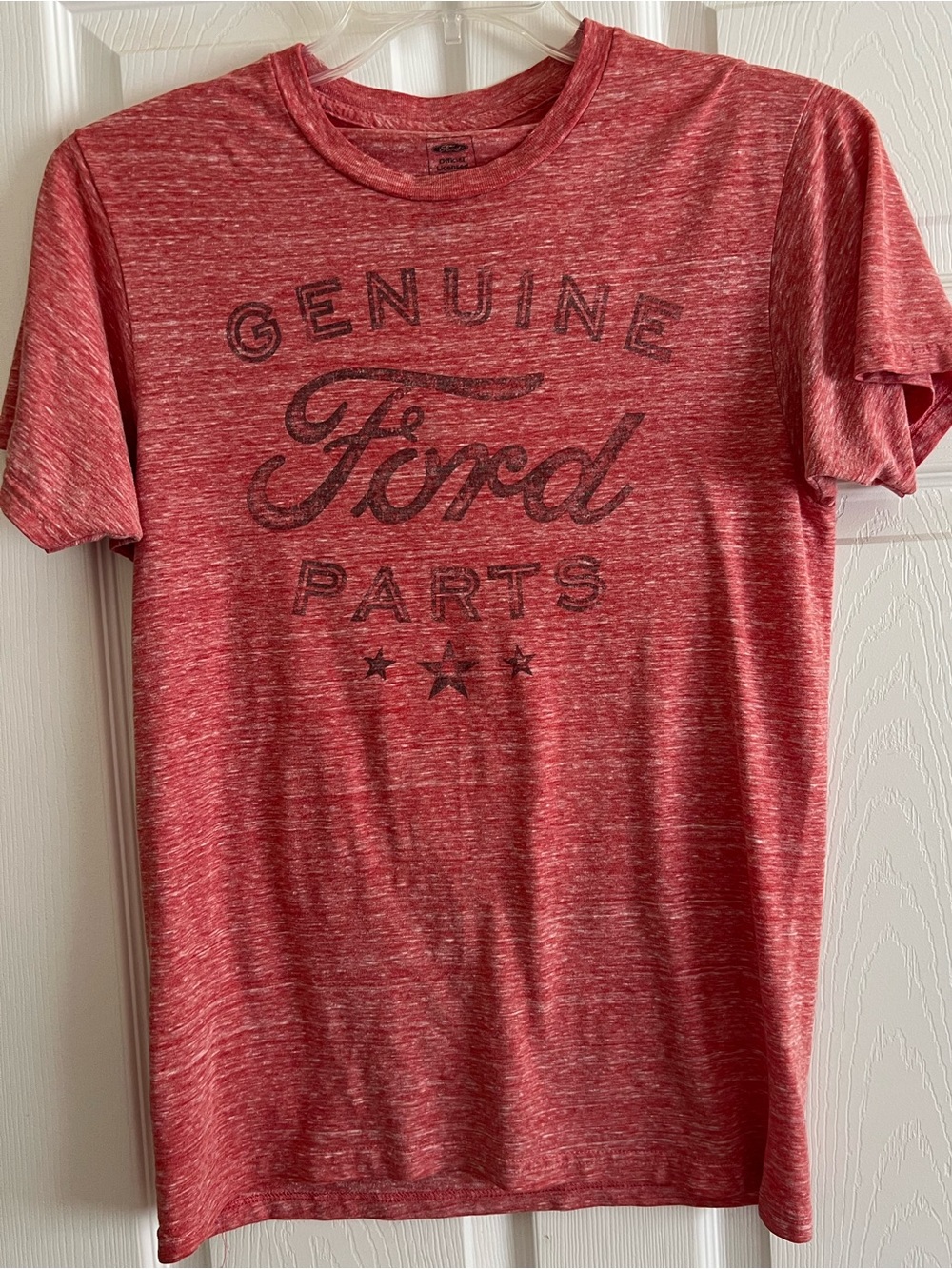 Ford Red Heather 'Genuine Ford Parts' Short Sleeve Tee Size Medium